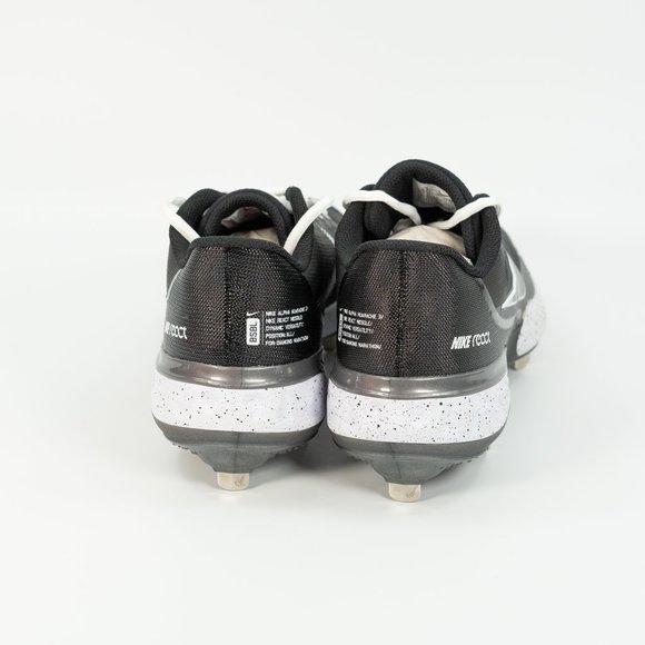 Nike Alpha Huarache Elite 3 Low 'Black White' CK0746-010 Baseball Cleats - Picture 7 of 8